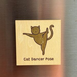 Cat Yoga Magnet - Cat Dancer Pose